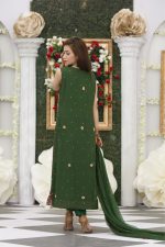 Buy Exclusive Bottle Green Mehndi Dress Online In USA, Uk & Pakistan - 01