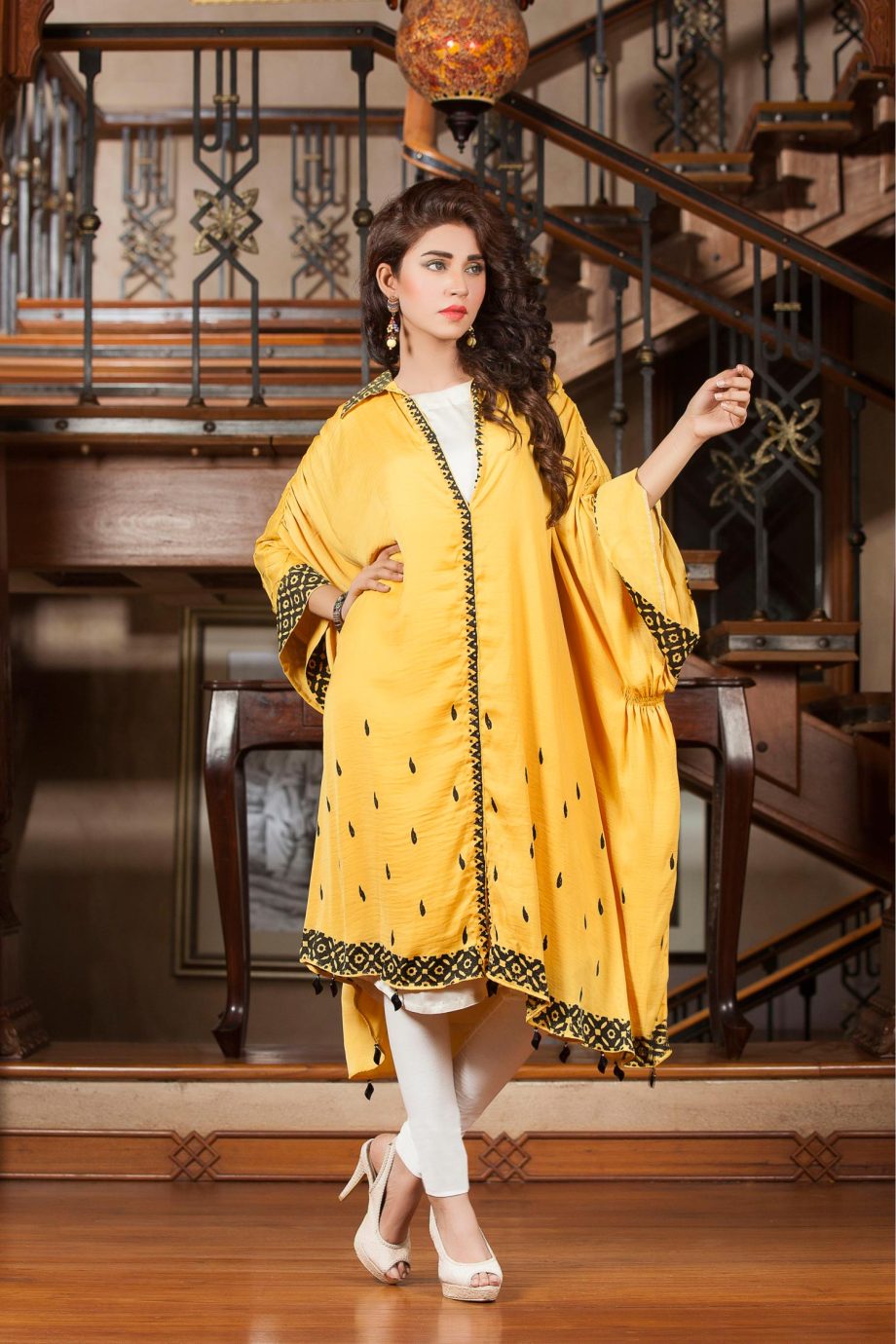 Buy Yellow Color Exclusive Mehndi Dress Kurti Online In USA, Uk & Pakistan