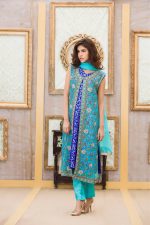 Buy Exclusive Boutique Light Ferozi & Blue Bridal Dress - G11672 Online In USA, Uk & Pakistan - 02