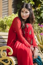 Buy Red, Bottle Green And Fone Color Bridal Dress – G12069 Online In USA, Uk & Pakistan - 03