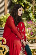 Buy Red, Bottle Green And Fone Color Bridal Dress – G12069 Online In USA, Uk & Pakistan - 04