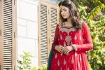 Buy Red, Bottle Green And Fone Color Bridal Dress – G12069 Online In USA, Uk & Pakistan - 02