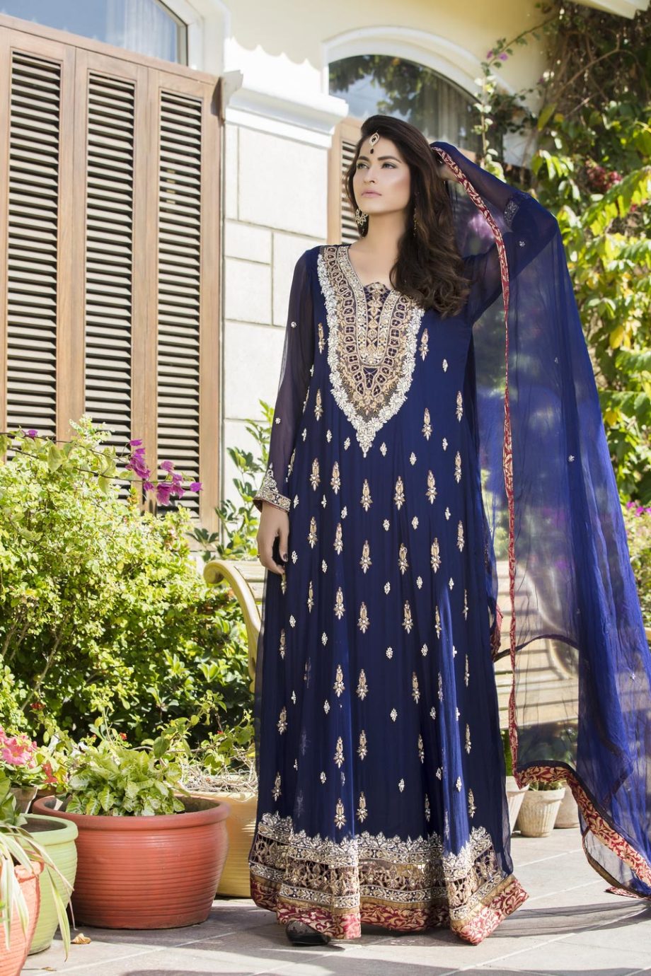 Buy Navy Blue Color Bridal Wear – G12177 Online In USA, Uk & Pakistan - 05