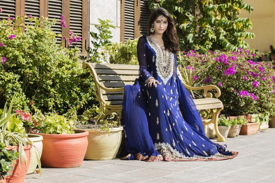 Buy Navy Blue Color Bridal Wear – G12177 Online In USA, Uk & Pakistan - 01