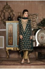 Buy Exclusive Boutique Bottle Green And Golden Bridal Wear – G13653 Online In USA, Uk & Pakistan - 02