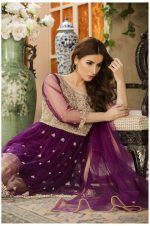 Buy Exclusive Purple And Dull Gold Dress – G15499 Online In USA, Uk & Pakistan - 01