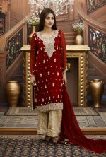 Buy Exclusive Maroon And Golden Bridal Wear – G16464 Online In USA, Uk & Pakistan