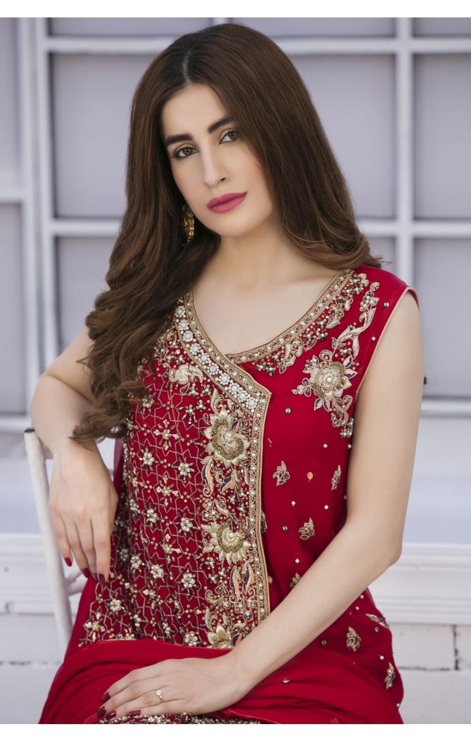 Buy Exclusive Red And Golden Bridal Wear – G15042 Online In USA, Uk & Pakistan - 03