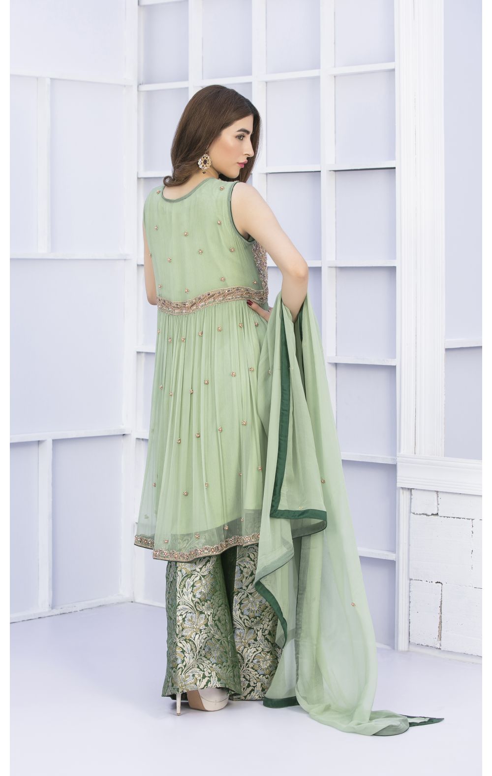 BOTTLE GREEN BRIDAL WEAR 