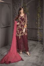 Buy Exclusive Plum And Pink Bridal Wear – Aqbd04 Online In USA, Uk & Pakistan - 01