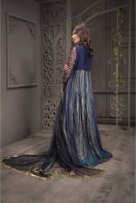 Buy Exclusive Navy Blue And Light Sea Green Bridal Wear – Aqbd06 Online In USA, Uk & Pakistan - 03