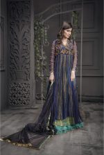 Buy Exclusive Navy Blue And Light Sea Green Bridal Wear – Aqbd06 Online In USA, Uk & Pakistan - 01