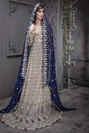 Buy Exclusive Grey And Blue Shadi And Valima – Sabd207 Online In USA, Uk & Pakistan