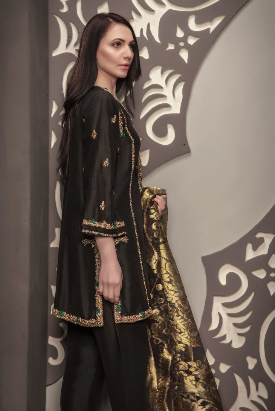 Buy Exclusive Black Bridal Wear – Sdbd28 Online In USA, Uk & Pakistan - 02