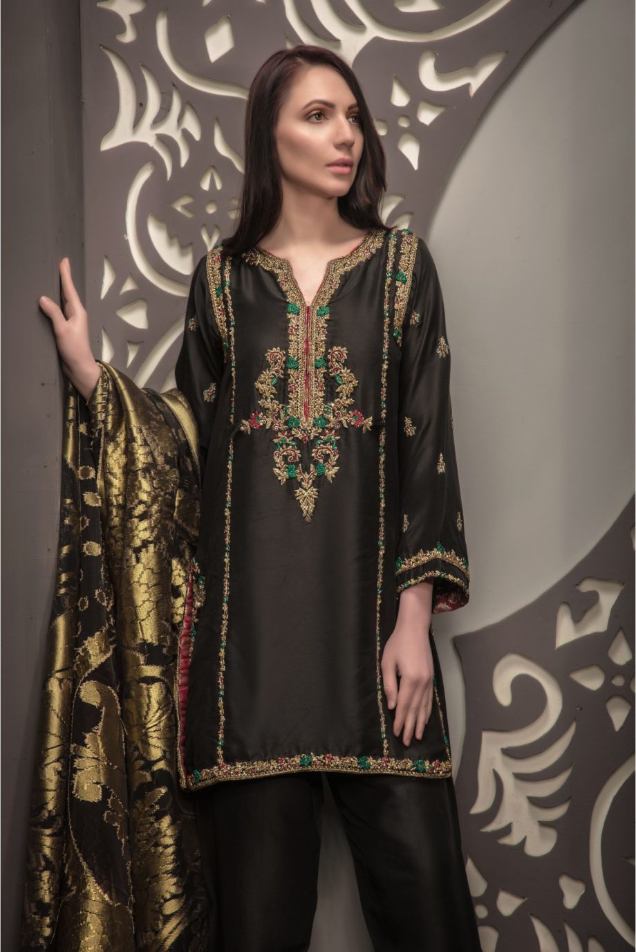 Buy Exclusive Black Bridal Wear – Sdbd28 Online In USA, Uk & Pakistan - 01