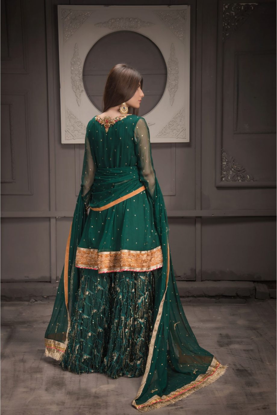 Buy Exclusive Green Bridal Wear – Sdbd32 Online In USA, Uk & Pakistan - 03