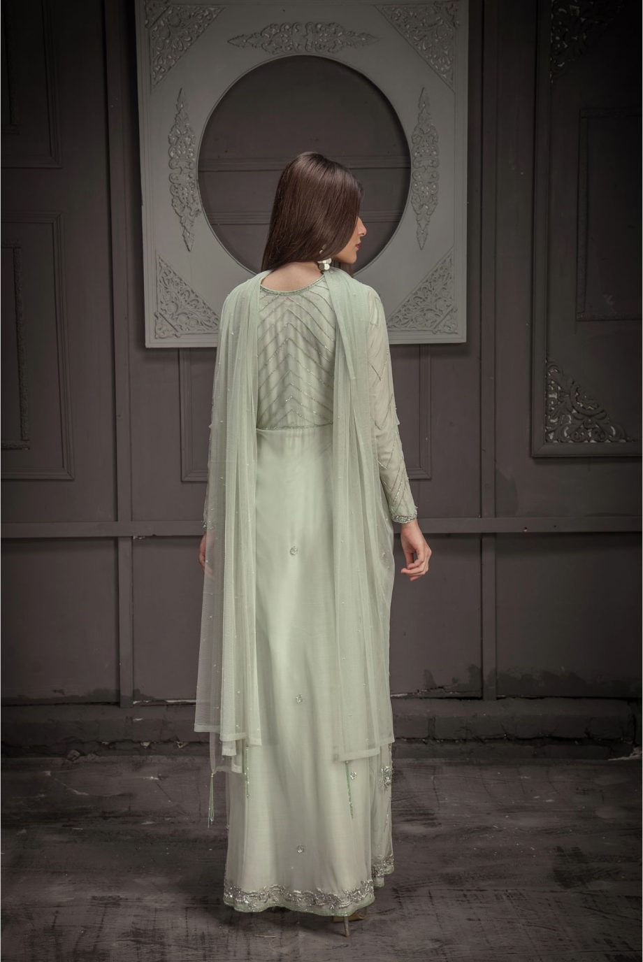 Buy Exclusive Mint Green Bridal Wear – Zbd15 Online In USA, Uk & Pakistan - 03