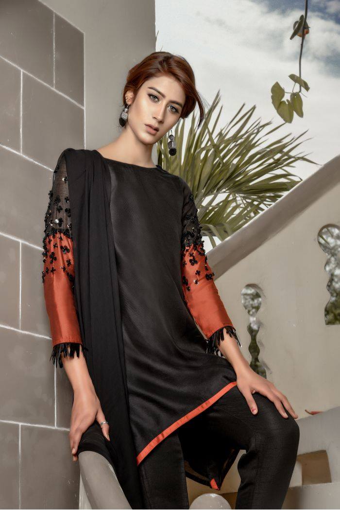 open lace back dress Differ Embellished Chiffon Maxi Dress Pakistani Party Wear DIF03
