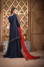 Buy Exclusive Navy Blue And Red Bridal Wear – Sdbd06 Online In USA, Uk & Pakistan - 02