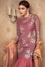 Buy Exclusive Mauve Party Wear – Aqs212 Online In USA, Uk & Pakistan