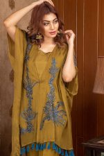 Buy Exclusive Mehndi Green Party Wear – Sds375 Online In USA, Uk & Pakistan - 01