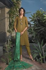 Buy Exclusive Mehndi Green Party Wear – Aqs266 Online In USA, Uk & Pakistan - 03