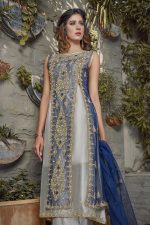 Buy Exclusive Blue And Silver Bridal Wear – G20747 Online In USA, Uk & Pakistan - 04