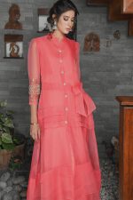 Buy Exclusive Coral Party Wear – Sds389 Online In USA, Uk & Pakistan - 02