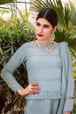 Buy Exclusive Powder Blue Party Wear – AQS236 Online In USA, Uk & Pakistan - 06