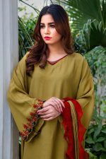 Buy Exclusive Mehndi Green Party Wear – Aqs316 Online In USA, Uk & Pakistan - 02