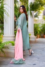 Buy Exclusive DUSAty Green Party Wear – Sds369 Online In USA, Uk & Pakistan - 02