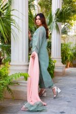 Buy Exclusive DUSAty Green Party Wear – Sds369 Online In USA, Uk & Pakistan - 03