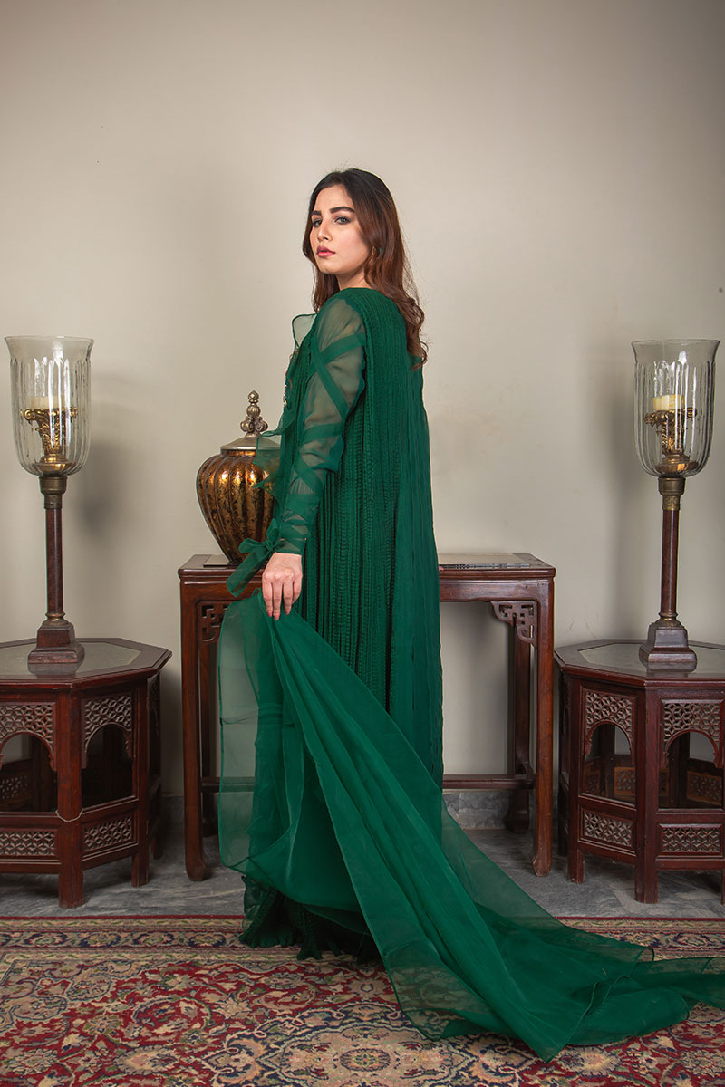 SDS492A Buy Exclusive Emerald Green Luxury Pret – Sds492 Online In USA, Uk & Pakistan - 03