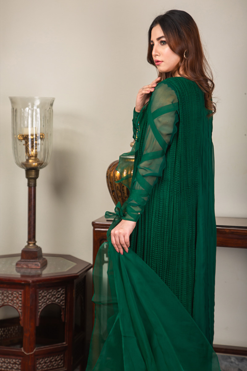Buy Exclusive Emerald Green Luxury Pret – Sds492 Online In USA, Uk & Pakistan - 01