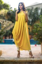 Buy Exclusive Yellow And Off White Party Wear – Aqs342Online in UK, US & Pakistan