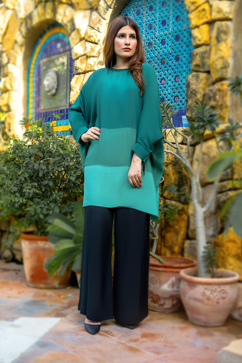 Buy Exclusive Green And Black Casual Wear – Sds488 Online in UK, USA & Pakistan - 02