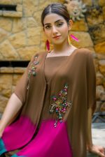 Buy Exclusive Brown, Pink And Seagreen Luxury Pret – Sds499 Online in UK, USA & Pakistan - 02