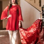EXCLUSIVE RED AND OFF WHITE LUXURY PRET 2021