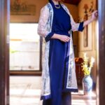 EXCLUSIVE OFF WHITE AND BLUE LUXURY PRET 2021
